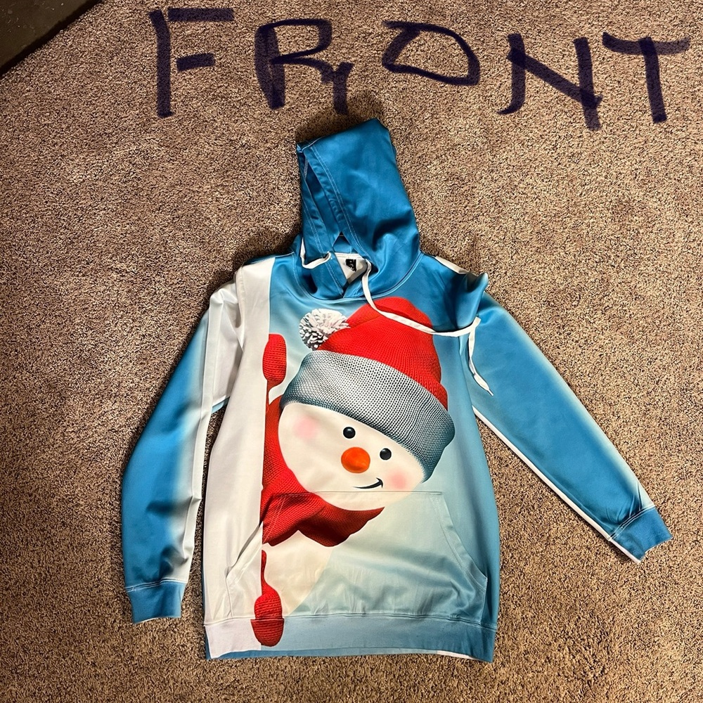 Fun Snowman Hoodie size med